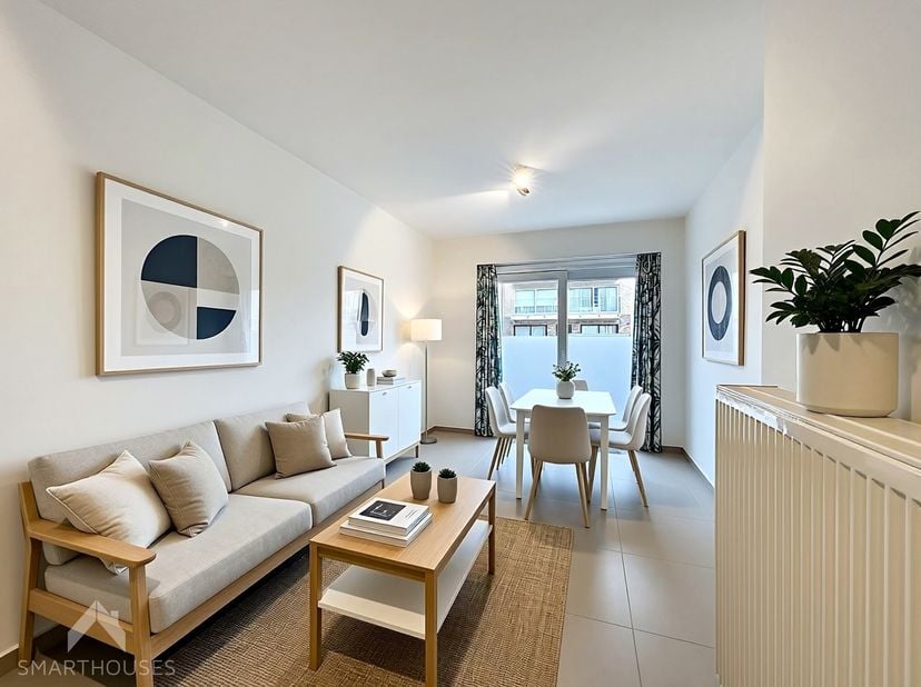 Op slechts 100 meter van het strand van Wenduine bevindt zich dit vernieuwde, energiezuinige appartement in een kleinschalige residentie. Het appartem