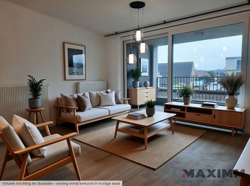 PARKAPPARTEMENT<br />
Kom binnen via een geriefelijke inkomhal die leidt naar de gezellige woonkamer met moderne open keuken met inbouwapparatuur. Va