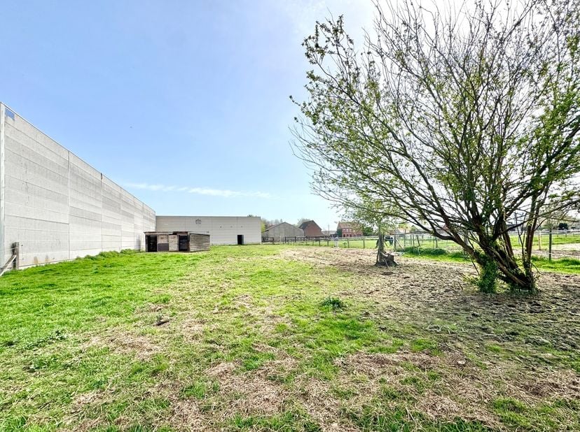 Magazijnen/ Bedrijfsgebouwen/ Commerciële ruimtes en koer te Anzegem, Vichte Knokstraat; Goede locatie met gunstige verbindingen nabij/ naar autostrad