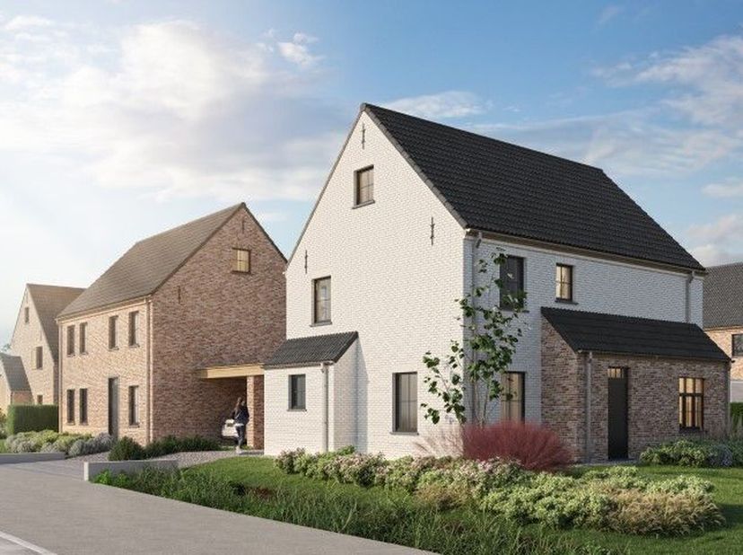 Dans la campagne d'Ingooigem, vous trouverez cette belle maison neuve jumelée, lot 8.Elle est située dans un lotissement récent de 9 maisons et est la