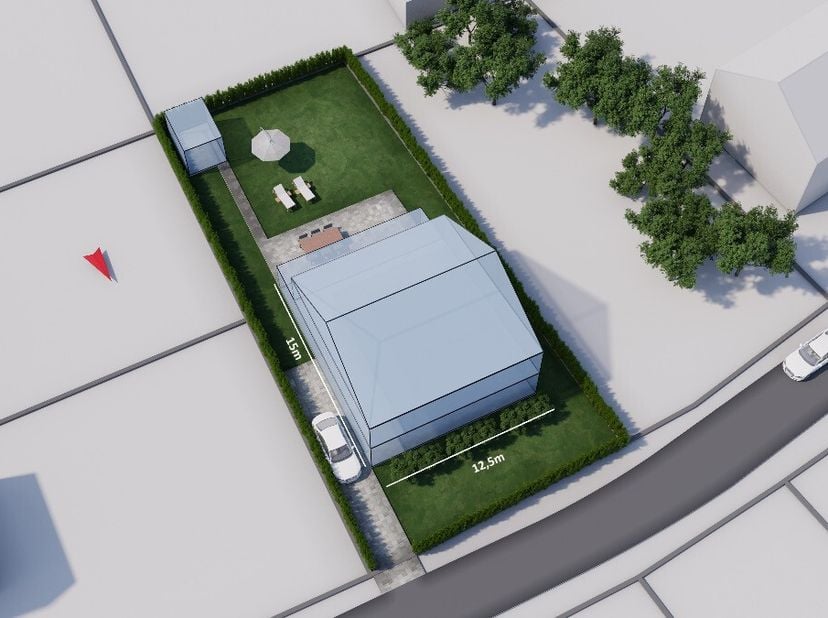 À vendre : terrain à bâtir pour maison 4 façades à Multifloralaan, Tremelo Terrain à bâtir destiné à une habitation unifamiliale 4 façades, situé à Mu