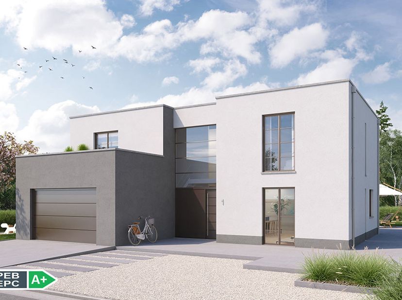 Découvrez ce projet de VILLA 4 FAÇADES PEB A+ - CONSTRUCTION 100% TRADITIONNELLE finition clé-sur-porte. Avec son architecture soignée et ses performa
