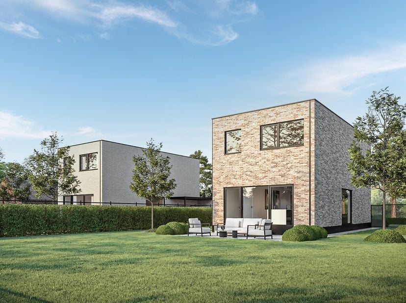 Op een goede locatie te Heist-op-den-Berg, vlakbij het centrum met winkels, scholen en openbaar vervoer, bevindt zich deze passieve nieuwbouwwoning me