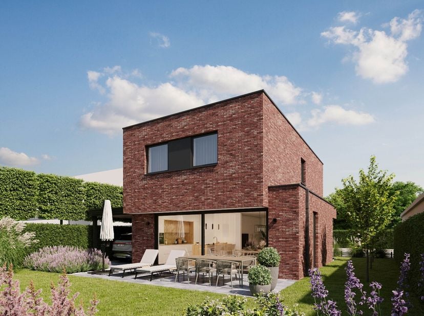 In een rustige, residentiële buurt verrijst deze moderne BEN-woning (E-peil 20) met een bewoonbare oppervlakte van ca. 147 m² op een perceel van 300 m