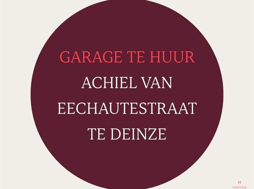 Garagebox te huur in het centrum van Deinze<br />
Praktische garagebox te huur in het hart van Deinze, gelegen in de Achiel Van Eechautestraat. De gar