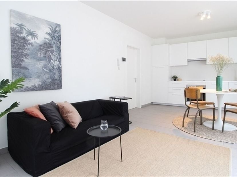 IN OPTIE<br />
Dit moderne en stijlvol bemeubeld appartement is ideaal gelegen in de toffe Dieseghemwijk van Mortsel. <br />
Dit appartement biedt e