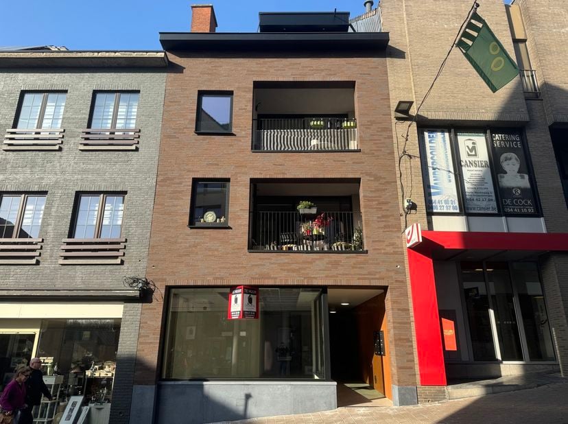 In de Brugstraat, in het verlengde van de winkelstraat van Geraardsbergen, bevindt zich deze recent vernieuwde handelsruimte van 72 m². Dankzij de gro