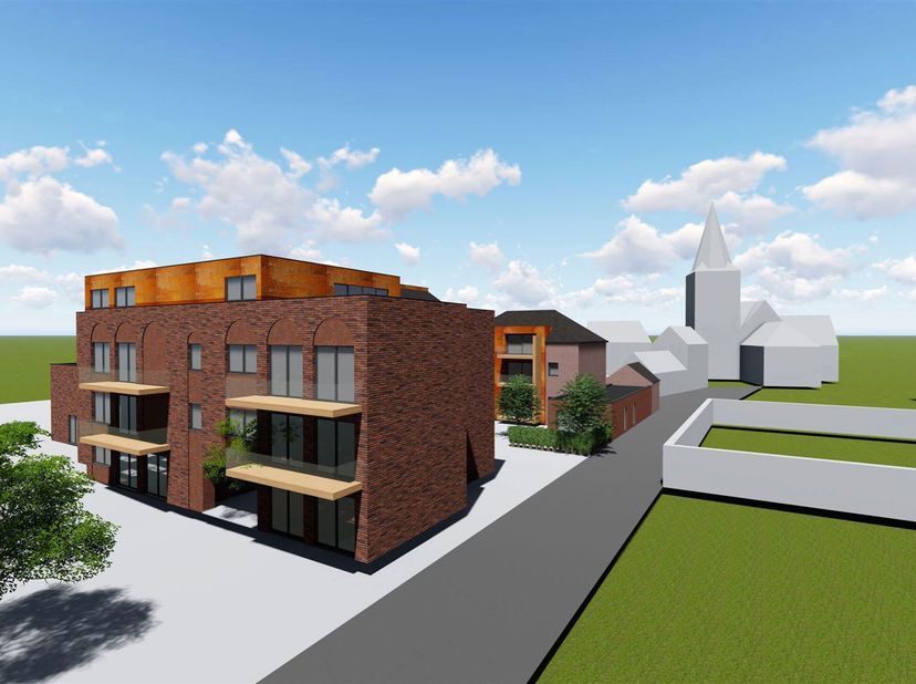 De residentie "Les Jardins du Couvent" is ideaal gelegen in het midden van Bassilly: 10 kwalitatieve appartementen en 12 privatieve parkeerplaatsen in