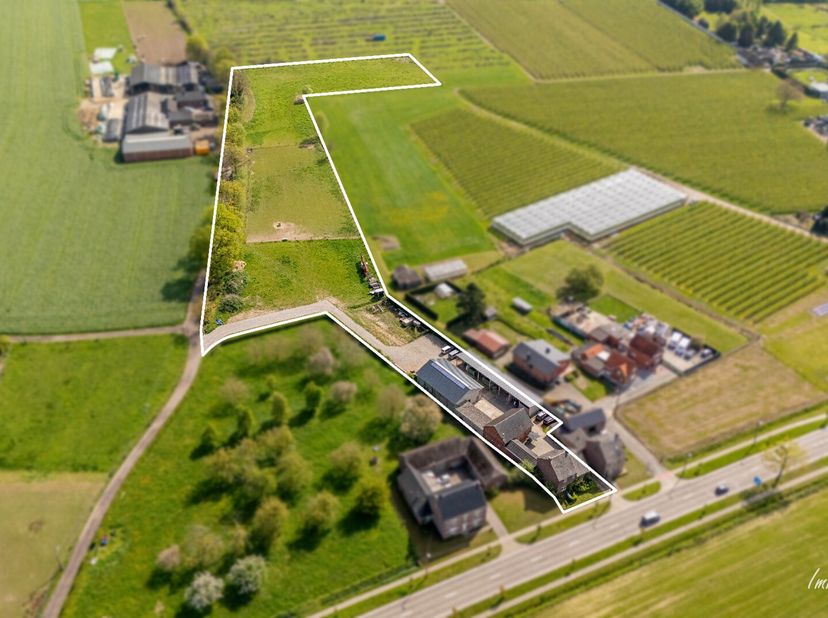 In het rustige en landelijke Geetbets bevindt zich deze eigendom op een perceel van ca. 1,7 hectare, ideaal voor wie op zoek is naar ruimte en mogelij
