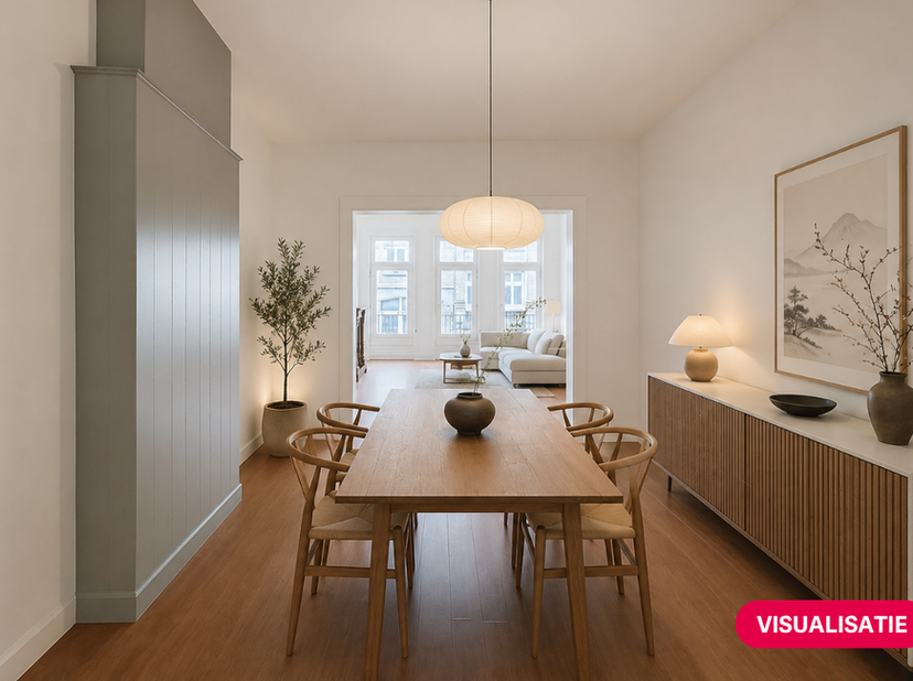 Volledig vernieuwd, lichtrijk appartement met 3 slaapkamers en een terras te huur in Ieper. Het appartement is instapklaar, volledig geschilderd en vo