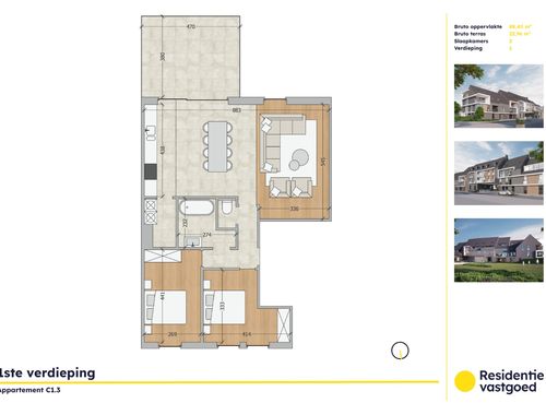                                         Appartement te koop in Oudenburg, € 292.700
