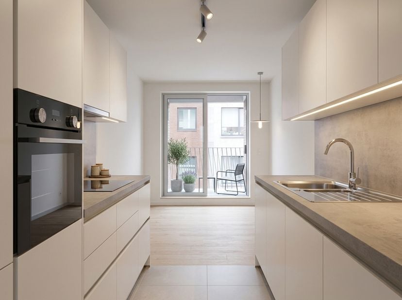 Dit prachtig nieuwbouwappartement van ca 97 m² en ca 12 m² terras, bevindt zich op de eerste verdieping van de nieuwe residentie “Van Eyck Park”. <br