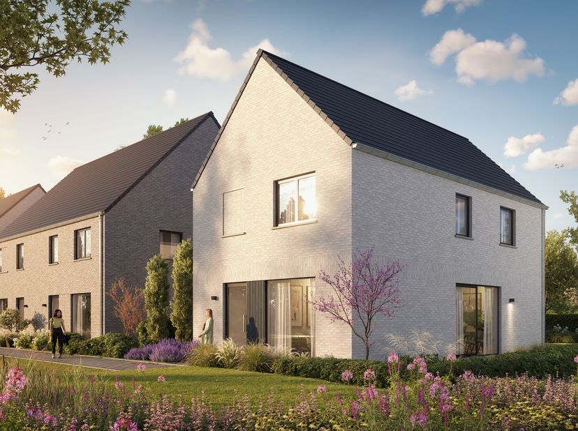 Hectaar realiseert een exclusief woonproject in Belsele, waar lot 09 deel uitmaakt van een rustig en groen woonerf. Deze energiezuinige open bebouwing