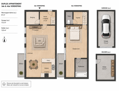                                         Duplex à vendre à Aalst, € 279.000

