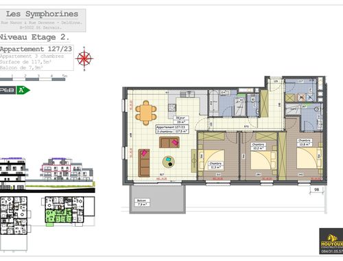                                         Appartement te koop in Saint-Servais, € 440.000

