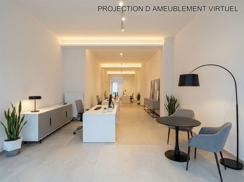 IMMOSCHMIDT (Réf.29699) - UCCLE (Vanderkindere) : Rez-de-chaussée commercial de +/- 50m² dans un quartier commercial - TOP SITUATION se composant d'un
