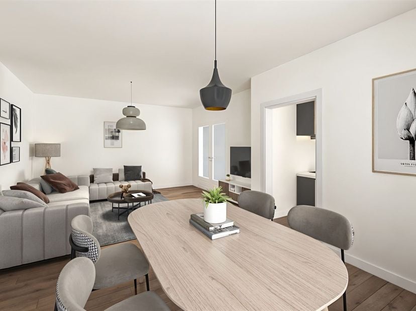 Gunstig gelegen gelijkvloers appartement met 2 slaapkamers én ruim zonnig terras<br />
<br />
Omgeving:<br />
+ Rustig en centraal gelegen<br />
+