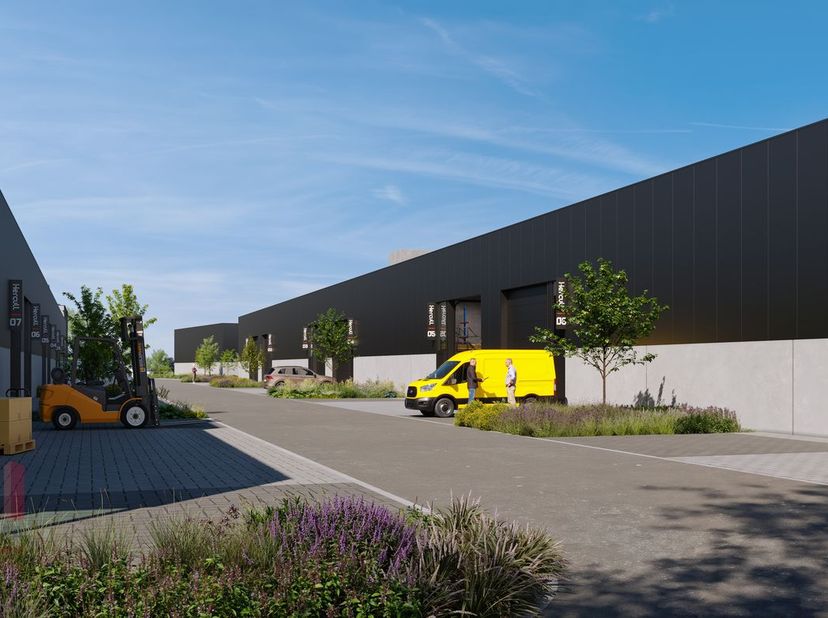 Nieuwbouw KMO-unit met een oppervlakte van 216 m² en 2 privatieve parkeerplaatsen te koop.&amp;nbsp;<br />
Fantastisch gelegen nabij de A12 en de E19 – ee