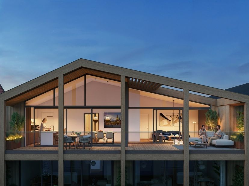 Dit appartement maakt deel uit van het nieuwbouwproject ‘De Kaai' te Veurne.<br />
<br />
Het zicht op de jachthaven van Veurne, de moderne architectu