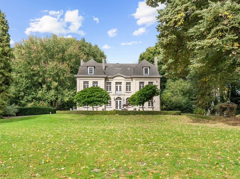 Prachtig kasteel gelegen te midden van een domein van meer dan 8 hectare, met stalgebouwen (185 m²), bijgebouwen, bos, weiden en park.<br />
De woning