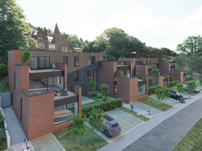 Yvoir – Vlak bij alle voorzieningen, openbaar vervoer, scholen en de Maas. NIEUW APPARTEMENT (3 SLAAPKAMERS/1 BADKAMER) van 165,62 m² met terras. Het