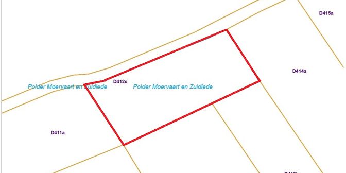 Grond te koop in ter plaatse genoemd Waterganck perceelnummer 0412C, 9160 Eksaarde