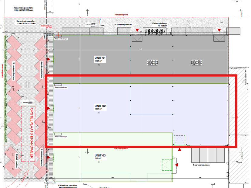 Nouvelles unités commerciales à louer sur le site VanMarcke le long de l’A12.<br />
3 unités disponibles à 125 €/m² :<br />
- Unité 1 : 1.127 m²<br />