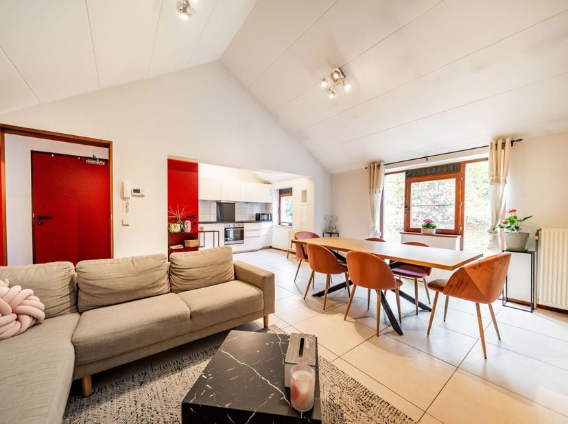 Dit gebouw bestaat uit 3 percelen; een bedrijf met tuin, een appartement met 3 slaapkamers met terras en parkeerplaats en een appartement met 1 slaapk
