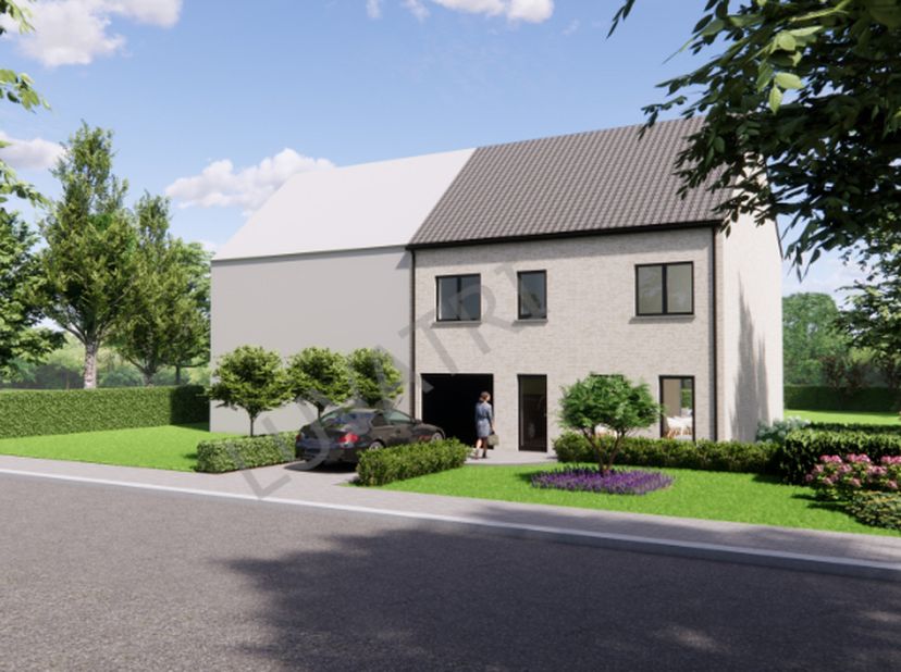 Nieuwbouwwoning ruwbouw winddicht inclusief alle kosten dwz ruwbouw, dak, ramen PVC, met S-peil lager dan 30, architect, veiligheidscoordinator, energ