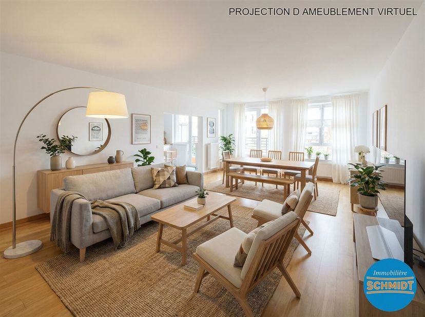 IMMOSCHMIDT (Ref. 29643) - ETTERBEEK (VUB/Arsenal) - Zeer mooi appartement van 110m² bestaande uit een mooie woonkamer, super ingerichte keuken, 2 sla