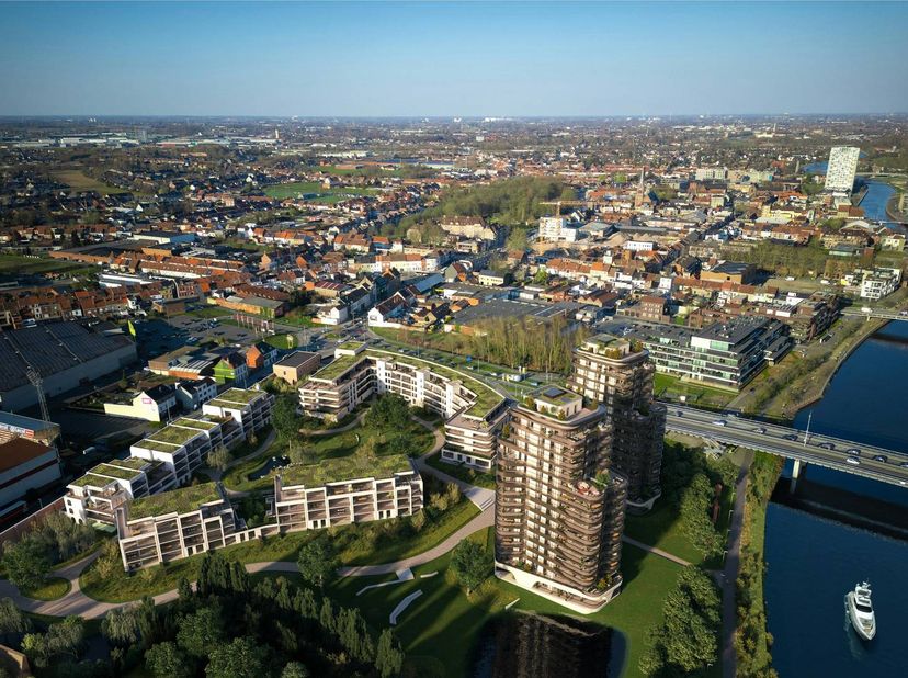 Ce projet associe une architecture emblématique à un emplacement privilégié sur les rives de la Lys, à quelques pas du centre animé de Courtrai. <br /