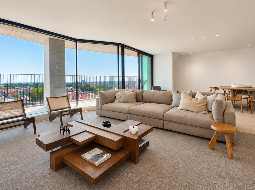 Residentie Eterno is een exclusieve en gloednieuwe residentie, gelegen op een absolute toplocatie in Het Zoute, midden in de prestigieuze shoppingdrie