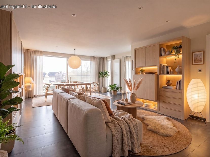 HERTOG JANPLEIN 16 B - LOMMEL<br />
Modern en ruim hoekappartement met 2 slaapkamers en zicht op parktuin<br />
<br />
Ontdek dit aangename en lichtri