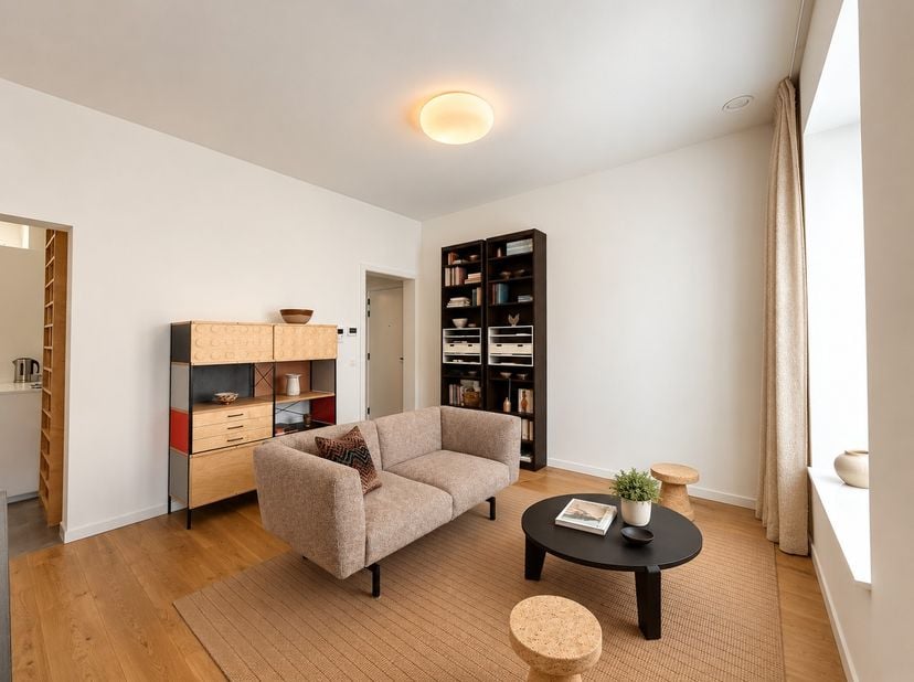 Idéalement situé Rue de Ligne, en plein cœur de Bruxelles, Expat Housing vous propose ce bel appartement meublé de 71,5 m², situé au 2e étage d’un imm