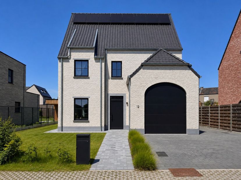 Te koop aan registratierechten (2% of 12%)<br />
Deze uitzonderlijk afgewerkte nieuwbouwwoning uit 2023 combineert een rustige ligging met royale leef