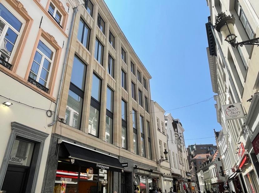 STADSCENTRUM, Tussen de Grote Markt en Manneken Pis vindt u dit lichte appartement van 91 m2 op de 4e verdieping van een Art Deco gebouw uit 1933. Het
