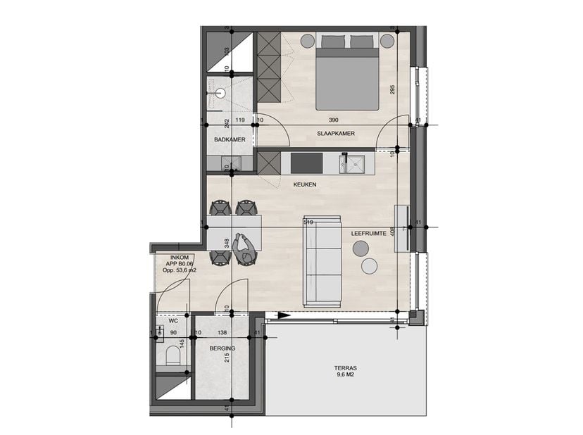 Appartement à vendre
                    à 3630 Mechelen-aan-de-Maas