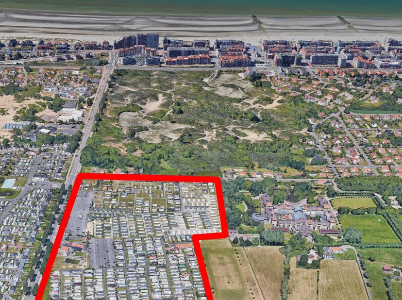 Verhuurde grond in het vakantiedomein Polderpark, rustig domein op 800m van de zee en het strand. Vlakbij Nieuwpoort-Bad, Groendijk en het subtropisch