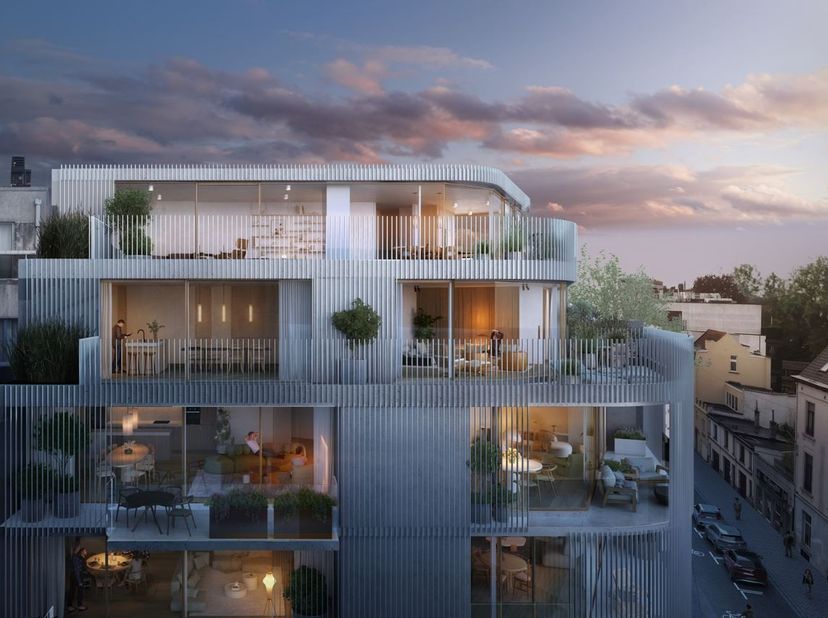 Welkom in dit prachtige appartement, gelegen op de vijfde verdieping van een modern complex aan de Van Eyckstraat in Elsene. Met een royale bewoonbare