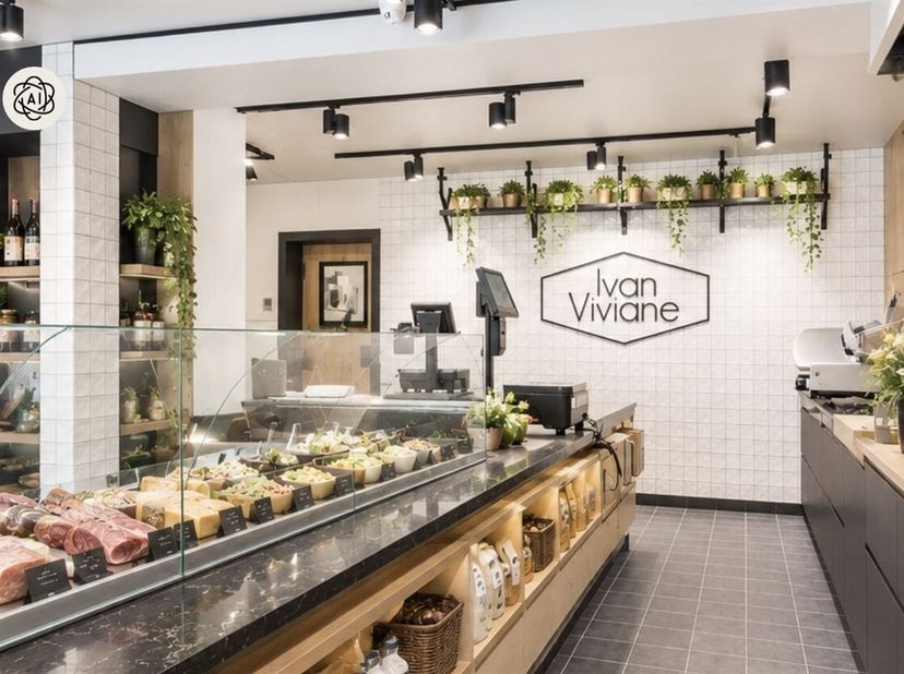 Mooi recent vernieuwde handelszaak met woonst (4 slk en terras), en handige grote garage (ideaal voor laden en lossen). Centrale commerciële ligging.