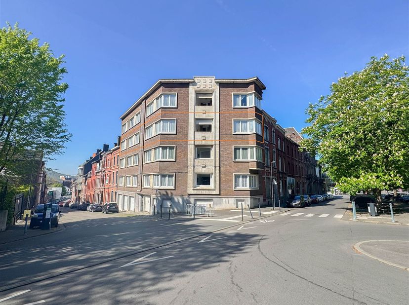 Dit ruime appartement van ±160 m² (EPB-oppervlakte) ligt in het hart van het stadscentrum van Charleroi, op de 3e verdieping van een luxe gebouw met l