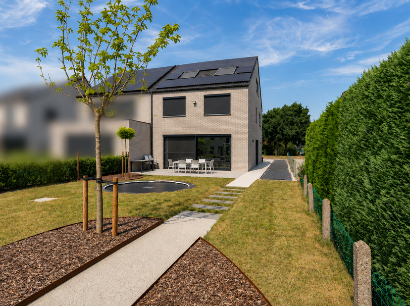 Deze stijlvolle, bijna-energieneutrale woning is rustig gelegen in een groene, residentiële buurt. In de nabijheid treft u scholen, supermarkten, open