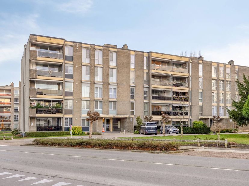 In Maaseik, nabij het cultuurcentrum Achterolmen, bevindt zich dit grote appartement van 143 m² met ruim terras en automatische zonnewering. De grote