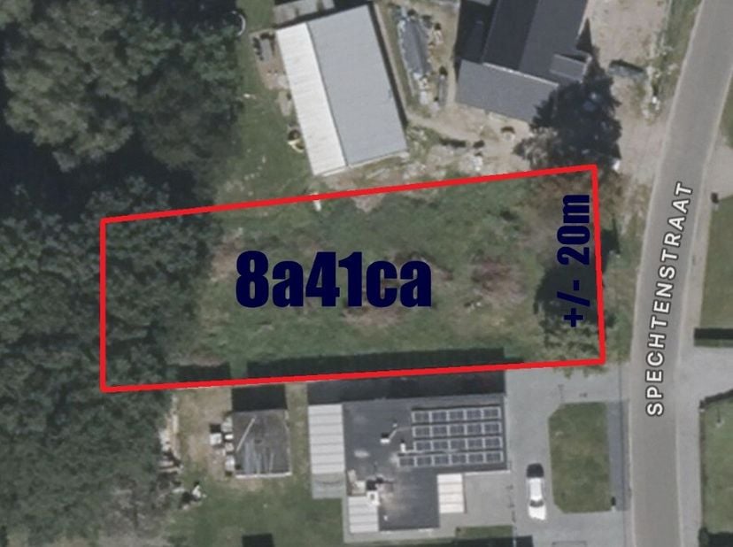 À vendre : terrain à bâtir ouvert situé Spechtenstraat 11, Hechtel-Eksel, dans un cadre boisé et verdoyant. Ce terrain offre une occasion unique de co