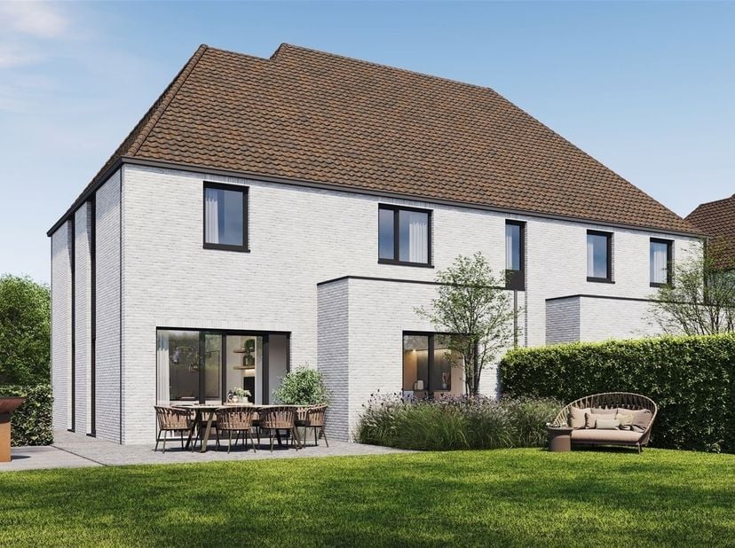 Halfopen bebouwing met karaktervolle architectuur en zicht op uitgestrekte velden <br />
Omgeving<br />
Gelegen in Alken, een rustige en groene gemeen