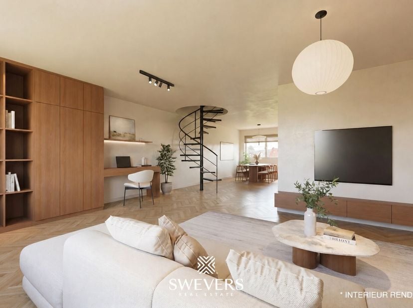 Voor meer info en fotos, surf naar www.swevers.be  Op een centrale locatie in Hasselt vindt u dit ruime, instapklare duplex-appartement van 148 m². He
