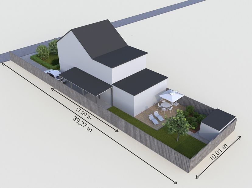 Goed gelegen bouwgrond (HOB) op 3a99.30ca in een rustige doodlopende straat in Mol Sluis.<br />
Huisnummer 22 in de St.-Bernardusstraat.<br />
De 3D w