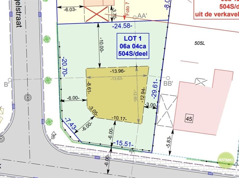 Terrain à bâtir d'une superficie de 604 m2, situé dans un endroit calme et ouvert à la construction