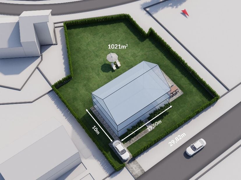 À vendre : Spacieux terrain à bâtir pour une maison 4 façades à Leest (Malines) Le terrain offre une excellente base pour la construction dune habitat