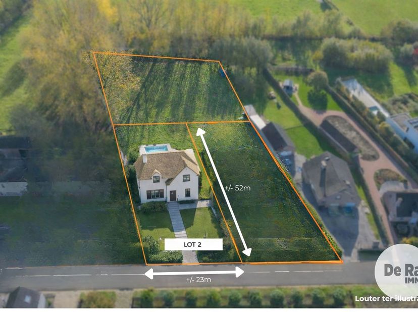 MASSEMEN – Bouwgrond voor open bebouwing met landelijk uitzicht (Lot 2)<br />
Bent u op zoek naar een unieke locatie om uw droomhuis te bouwen? Dan is